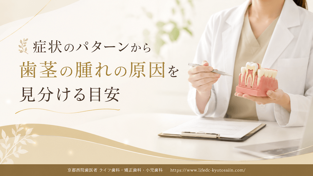 症状のパターンから歯茎の腫れの原因を見分ける目安
