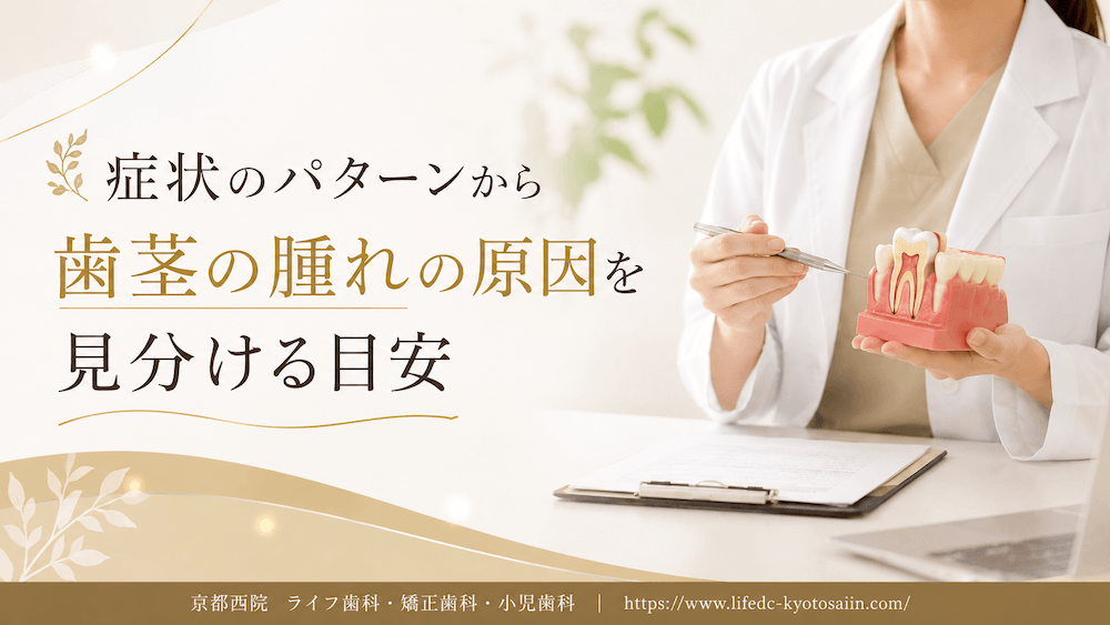 症状のパターンから歯茎の腫れの原因を見分ける目安
