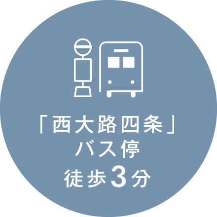 「西大路四条」バス停徒歩3分