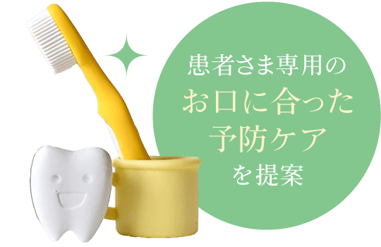 患者さま専用のお口に合った予防ケアを提案